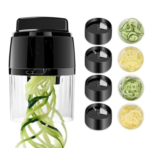 Vegetable Spiralizer – Spaghetti Zucchini Machine 4 in 1 Manual Vegetable Cutter – Vegetable Cutter Spiralizer for Zucchini Noodles/Carrot Spaghetti/Cucumber Tagliatelle