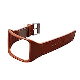 Holaca Genuine Leather Replacement Bracelet Wristband For Samsung Galaxy Gear S SM-R750 (Brown)