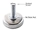 (4) Tempest Glide Furniture Leg Leveler with Thread Diameter: 5/16-18, Length: 2 Inch, Base Diameter: 2 1/8 Inch, Base Nut, Zinc, Furniture Leveler Set of (4) #1090