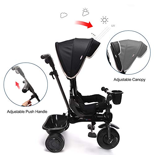 2 ChromeWheels+Stroller+Adjustable+Height+Tricycle