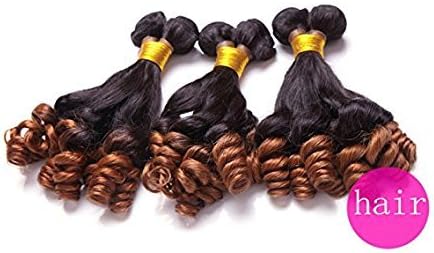 Tomorrow Lover® Ombre Hair Extensions Cheap 5a Peruvian Virgin Hair Ombre Fumi Wave #1b/30 Peruvian Human Hair Weave Bundles One Piece 1.8oz (16 Inch)