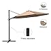 COBANA 10 Ft Offset Cantilever Outdoor Patio Hanging Umbrella 360° Rotation with Cross Base, Beige