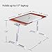 Neetto Laptop Height Adjustable Bed Table , Portable Lap Desk with Foldable Legs, Breakfast Tray for Eating, Notebook Computer Stand for Reading Writing on Bed Couch Sofa Floor – American cherrythumb 3