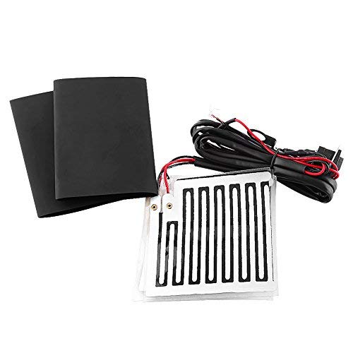 Keenso 12V Universal Motorcycle Handlebar Heated Pad, Warm Heated Grip Kit Pads Motorbike Winter Heated Grip Pads Inserts Handlebar Hand Warmers ATV Motorcycle Heated Handle Cover