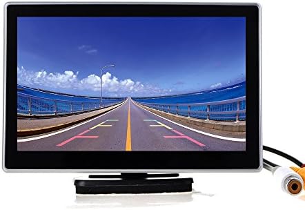 Chuanganzhuo 5โ Inch Digital TFT LCD Color Car Rear View Monitor for Parking Backup Camera ,Support 12V/24V Power,High Definition 800(RGB)X480 Pixel,With Suction Cup bracket and fixed bracket