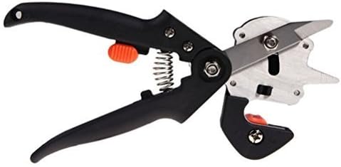 Tinksky Portable Professional Garden Fruit Tree Pro Pruning Shears Scissors Grafting Cutting Tool with 2 Extra Blades (Black)