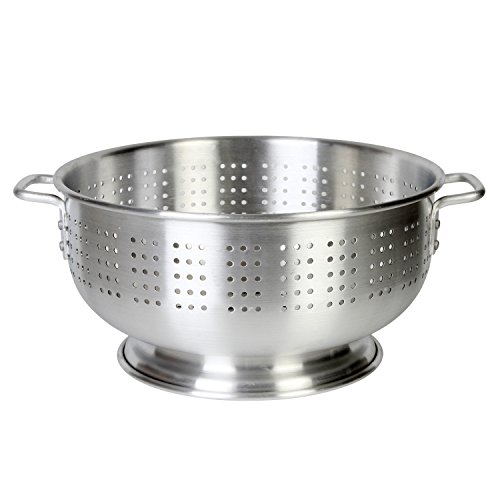 Excellante Aluminum Colander with Handle, Heavy Duty,12 Quart, 1.8 mm - Thumbnail 4
