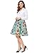 GRACE KARIN Short Retro Skirt for Women Floral Print Size XL CL6294-6