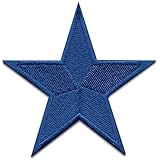 Iron On Patches - Blue Star Patch Iron On Patch Embroidered Applique Star S-50