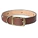 Fourhorse Designer Adjustable Real Leather dog collars with Metal D Ring & personalized Buckle Bronzed flower