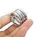 Jstyle 3Pcs Stainless Steel Fidget Band Rings for Women Mens Cool Spinner Rings 6/8MM Wide Wedding Pormise Band Ring Set