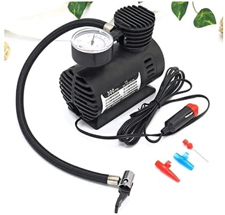 VALAP Portable Air Compressor Air Pump Tyre Inflator for All Vehicle Tyre Car Bike Bicycle 12V DC 300 PSI – Black