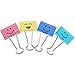 GAIORD 72 Pack Medium Paper Clips (1 inch/25mm), Smiling Face Binder Clips, Assorted Colors (1 inch)