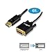 gofanco 6 Feet DisplayPort to DVI Cable (Black) - DP to DVI Cable to Connect DisplayPort Enabled Desktops/Laptops to DVI Displays (DPDVI6F)