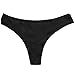 Closecret Women's Sexy Panties Cotton Thongs Pack of 5pcs G-strings(Black )