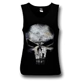Marvel The Punisher Men's No Sweat Tank Top, Black, Medium