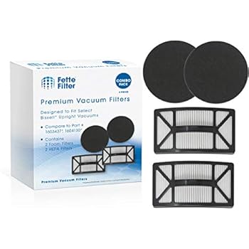 Fette Filter - Vacuum Filters Compatible with Bissell Powerlifter Pet Rewind Vacuum 1792. Compare to Part 1603437 & 1604130, 160-3437 & 160-4130. 2-Pack Combo Pack