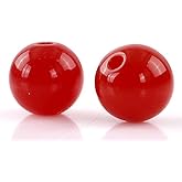900 Round Red Acrylic Beads 8mm Diameter with 1.5mm Hole