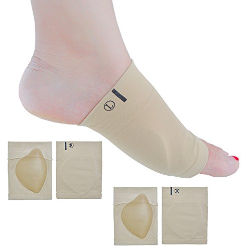 Plantar Fascitis Supports, Orthotic Arch Supports Cushion Metatarsal Wrap Gel Flat foot Corrector for Arch Foot Care Flat Foot Socks 2 Pairs Large
