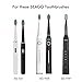 SEAGO Toothbrush Replacement Heads, Soft Toothbrush Heads for SEAGO SG-551 SG-958 SG-949, 4 Pack (Black)