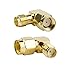 DHT Electronics 2PCS RF coaxial coax adapter RP-SMA male to SMA female right angle primary