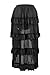 Charmian Women's Steampunk Gothic High Low Cyberpunk Skirt