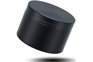 GENERIC 2.5-inch premium coffee bean jar | heavy-duty aluminum, smooth grinding, non stick design, essential for the kitchen - black