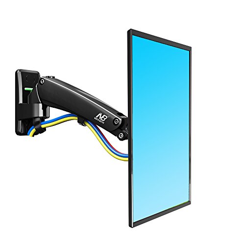 North Bayou TV Monitor Wall Mount Bracket with Full Motion Articulating Swivel and Gas Spring for 30-40 Inch Flat Screen TV Displays