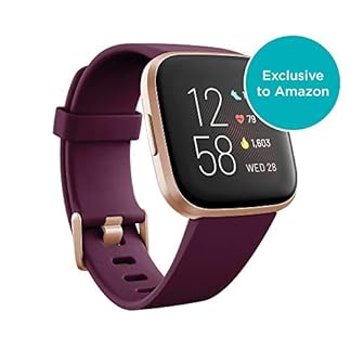 Fitbit Versa 2 Health and Fitness Smartwatch with Heart Rate, Music, Alexa Built-In, Sleep and Swim Tracking, Bordeaux…