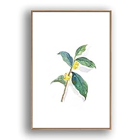 Framed Canvas Wall Art for Living Room, Bedroom Leaves Canvas Prints for Modern Home Decoration Ready to Hang - 16"x24" inches