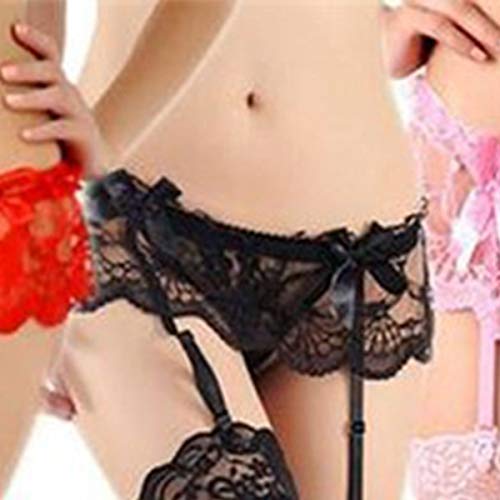 Greatangle-3-PezziSet-Donne-Sexy-Top-in-Pizzo-Velato-Calze-Autoreggenti-Reggicalze-Reggicalze-Set-di-Biancheria-Intima-Moda-e-Chic-Nero