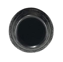 Black Pottery Angled Vase Sgraffito Design