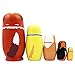 5pcs Cute Dog Nesting Dolls Handmade Wooden Russian Matryoshka Wishing Dolls Birthday for Kids Decoration