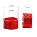iherdsman 001-100 Multi-color Bird Leg Bands Numbered 8 mm Pigeon Parrot Chicks Leg Band Duck Clip Rings Bands (Red)