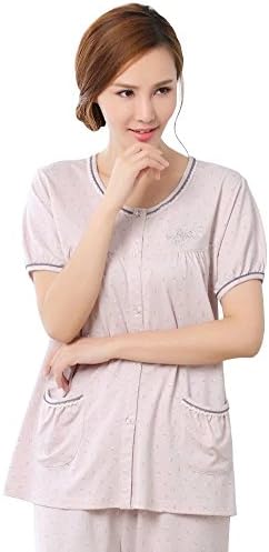 Tufu Women's Short Sleeves Comfortable Knit Pajamas PJ Set