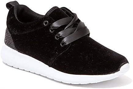 G.N.D Women Fashion Sneaker With Ribbon Laces #GR06-1 (9, Black)