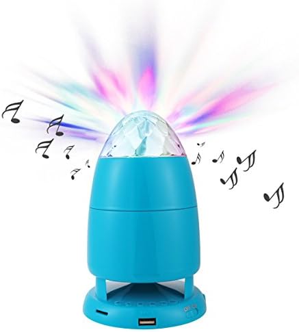 Bluetooth Speaker with Colored LED Light Show RicoRich Built-in Microphone Handsfree Calling, Mini Disco Party Speaker for Family Christmas Party Occasions Children Gift (New Blue)
