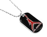 Michael Jordan Jumpman -Coated Dog Tag Necklace Pendant-With Free Chain