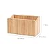 MobileVision Bamboo Caddy Add-On for File Folder Desktop Organizers; Compartment & storage space fits pens, pencils, keys, & other stationary items