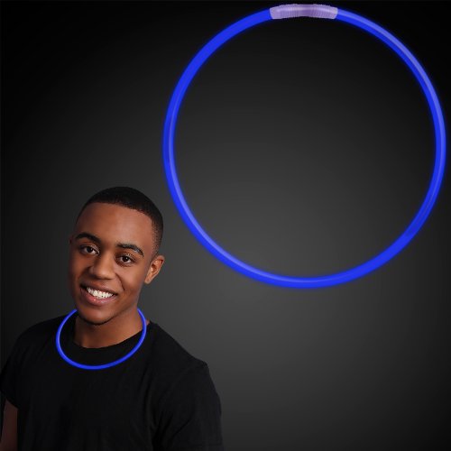 50 22" Premium Glow Stick Necklaces in Blue