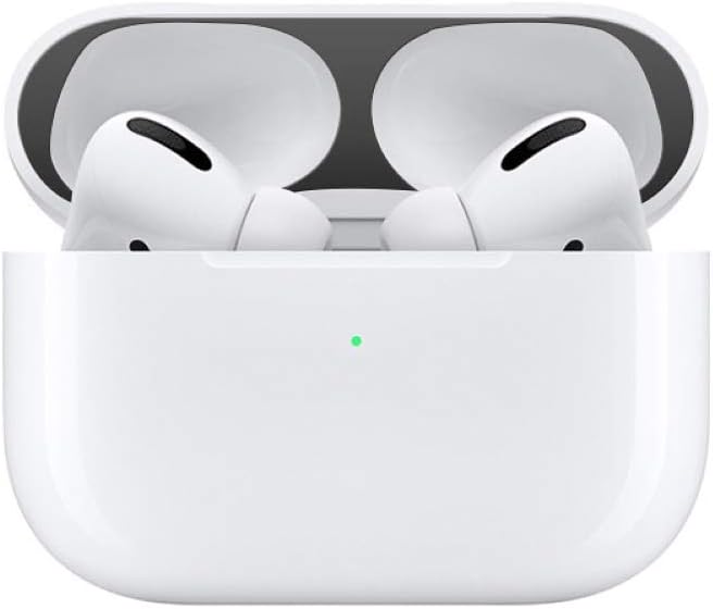 Kukakoo Earbuds/Earphones/Headphones, Noise Isolating Sport Earphones丨Metal Dust Guard Sticker Decal Earphone Charging Box Protector for Airpod-s Pro for iPhone iPod iPad Android/MP3 MP4 Black