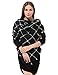 Women's Plaid Tartan Scarf Blanket Classic Winter Scarf Shawl Wrap Black and White Checked