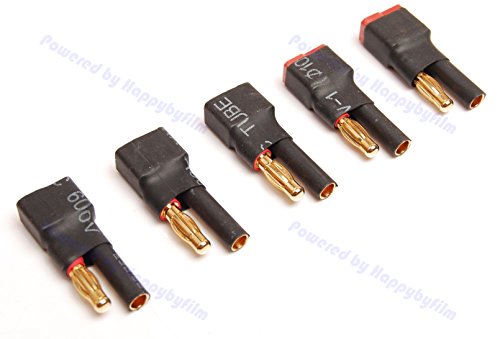 Pack(5) 4MM Bullet Connector to Female T-Plug Adapter for RC Turnigy Zippy HXT