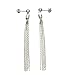 Sterling Silver Multi-Strand Diamond Cut Italy Chain Tassel Earrings