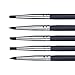MEEDEN Paint Brush Set Silicone Brush Pens 5mm Tip Width Clay Sculpting Tools for Shaping Modeling Smoothing Pottery Decorating Pastel Blending Masking Fluid Nail Art Work Pack of 5
