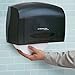 Scott Professional Essential Coreless Jumbo Roll Toilet Paper Dispenser (09602), Black, with Stub, 14.25