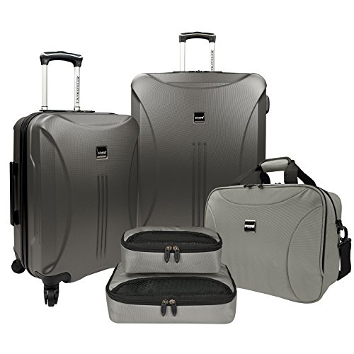 Traveler Skyscraper Hardside Spinner Luggage Set, Iron Grey