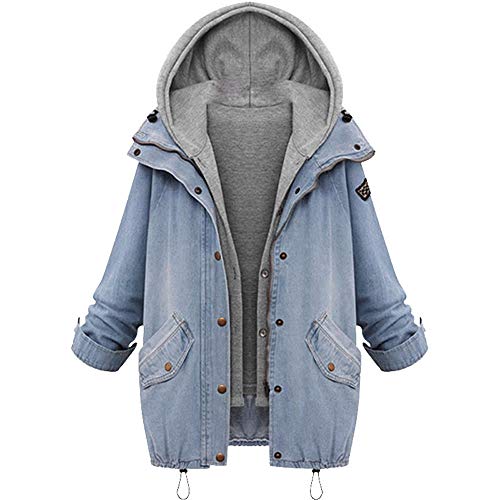 Hot Denim Hooded Coat Winter Womens Warm Jacket Plus Size