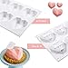 Janolia Heart Shaped Chocolate Molds, 8 Grids Silicone 3D Diamond Candy Mold Trays, for Cake Decorating, Baking, Candy Making, Chocolate, Cupcake, Toppers, Even for DIY Soap Candle
