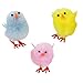 WEWILL Adorable Mini Vibrant Colors Easter Chicks - Box of 6 Party Decoration Easter Egg Bonnet Decoration Plush Chicks, 1.5-Inch(Style 3)